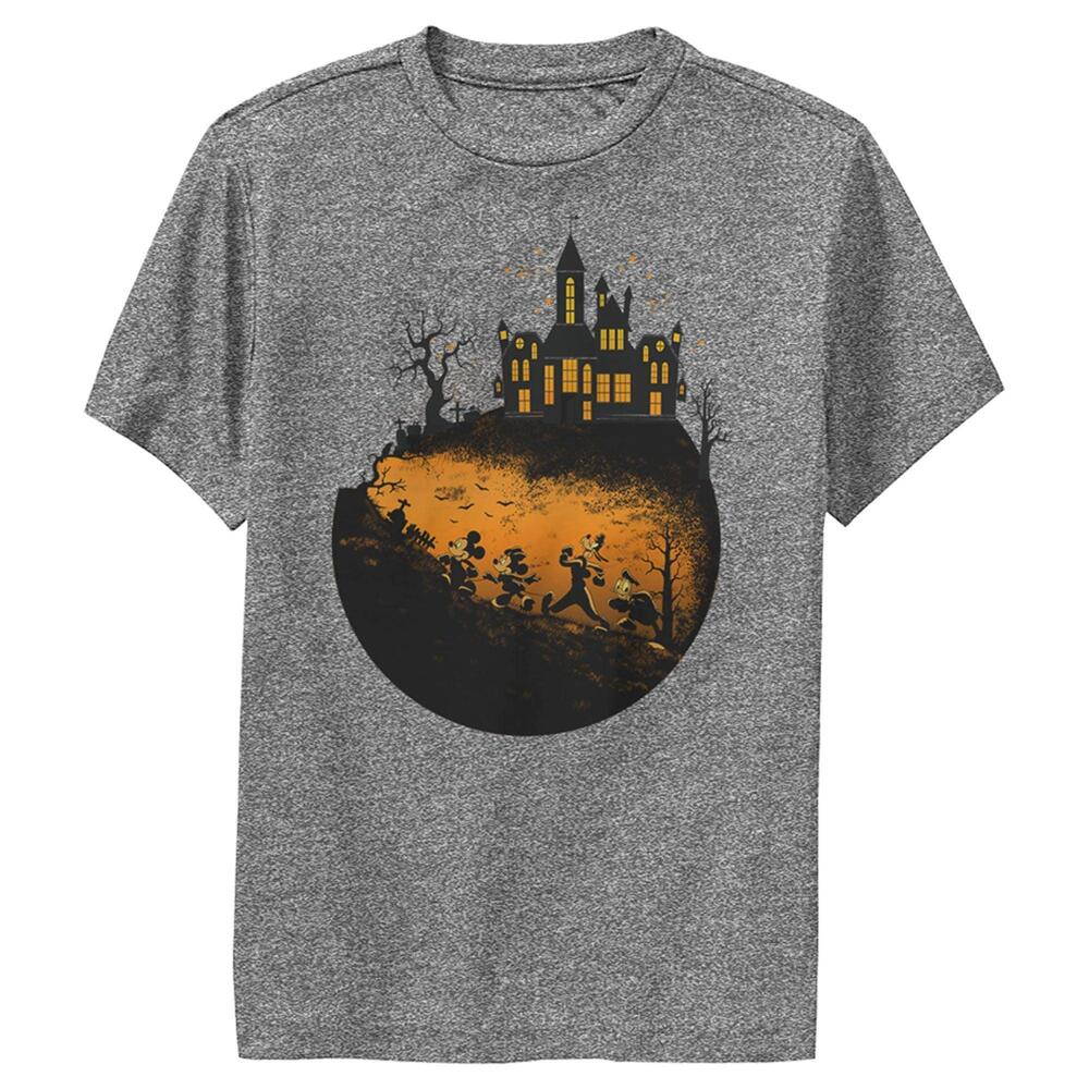 Boys Mickey Friends Walking Towards Haunted Mansion Performance Tee